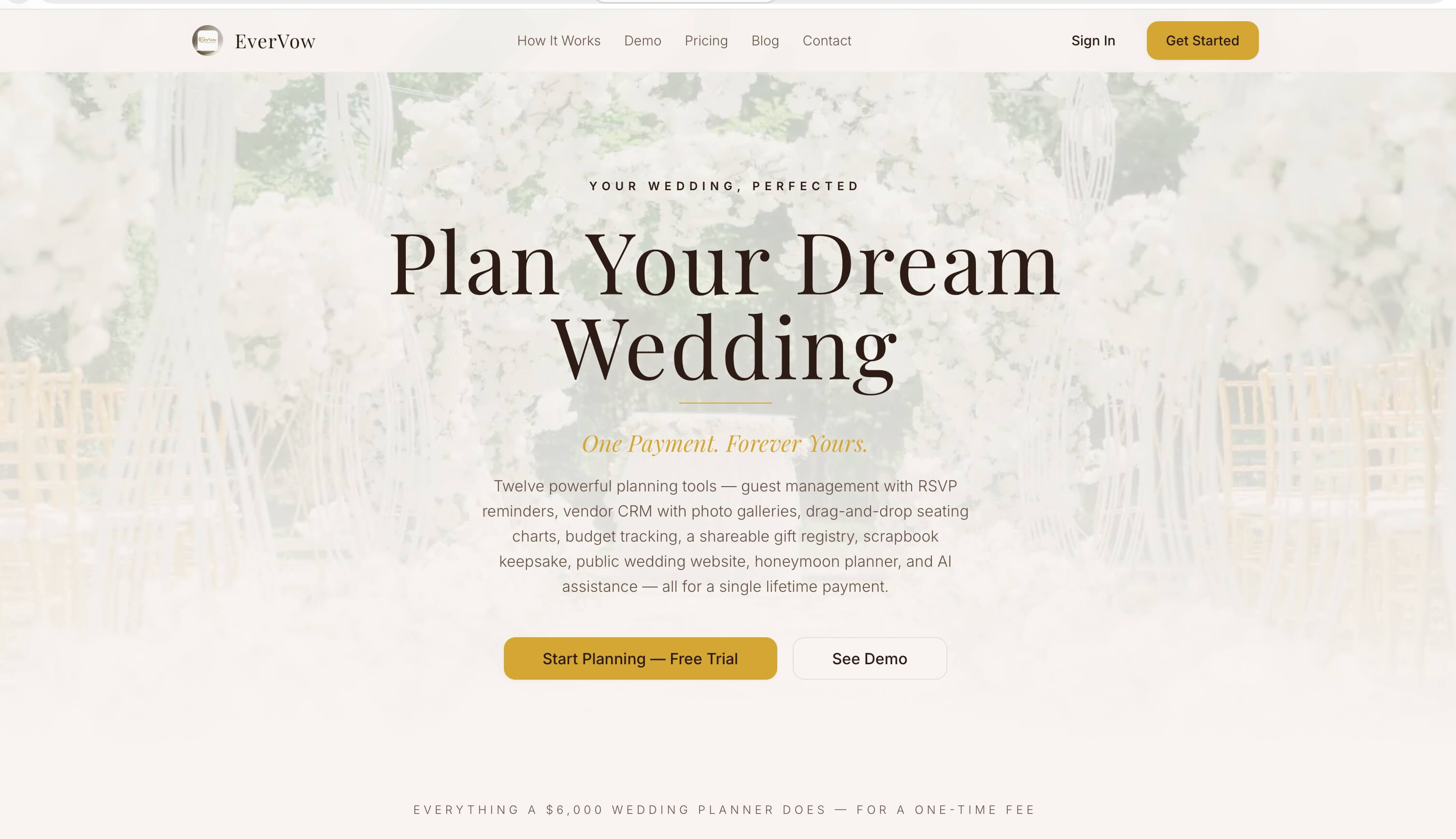 EverVow website screenshot