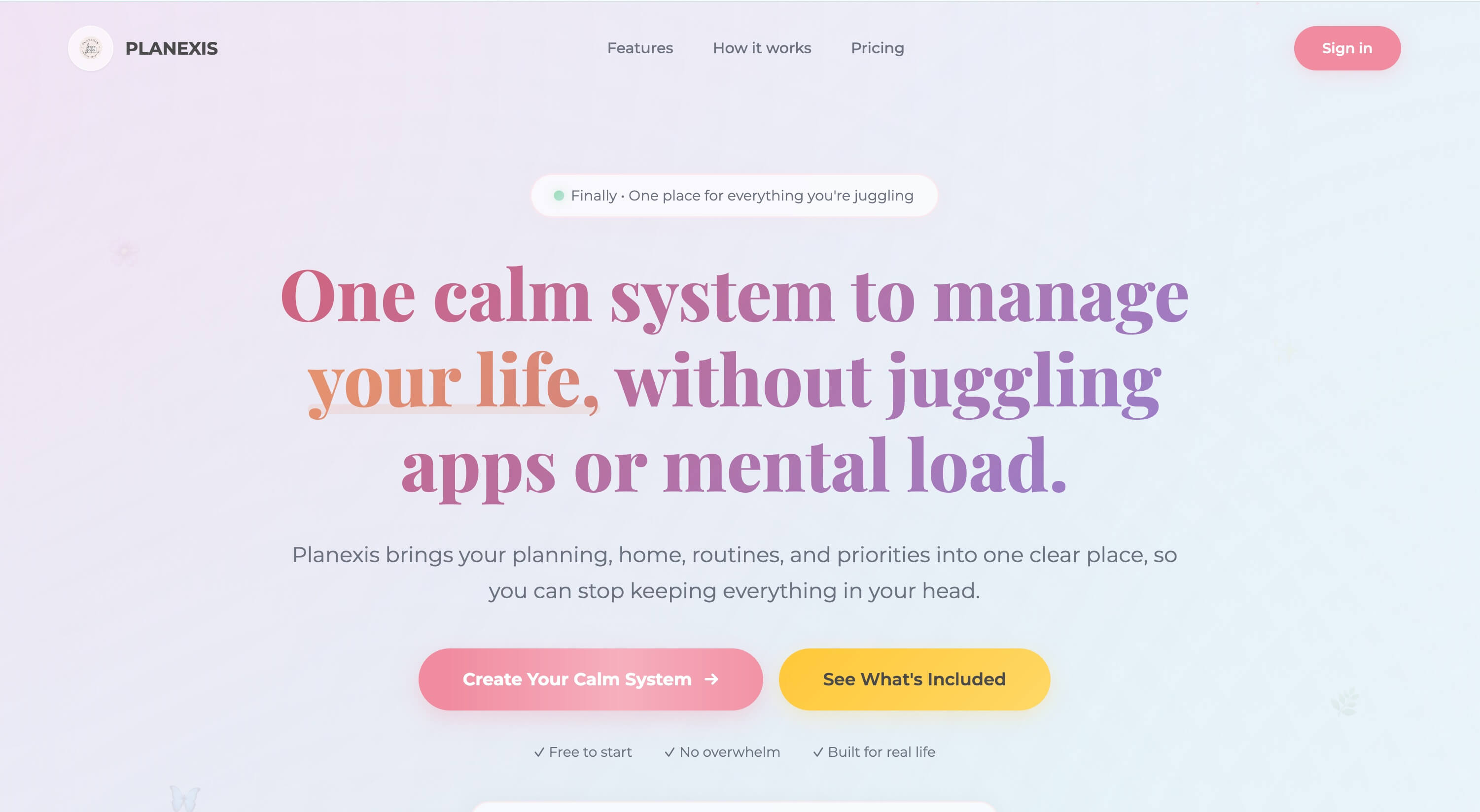Planexis website screenshot